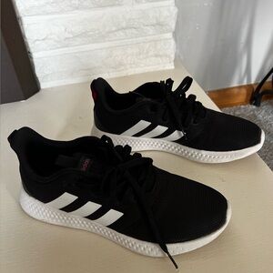 Adidas puremotion womens black white running sneaker size 9.5